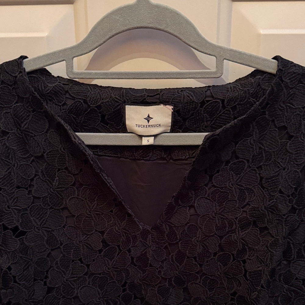 Tuckernuck Black Floral Lace Dress
